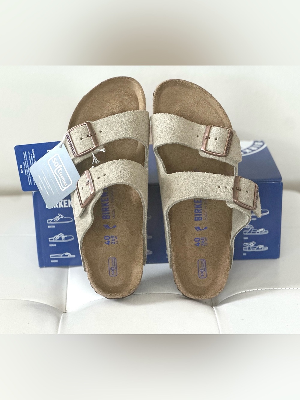 Birkenstock Arizona Soft Footbed Sandals Taupe NWT-Size 40 US Size W9-9.5/M7-7.5 - Picture 5 of 6